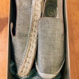 New Gold Espadrille Shoes size 39M